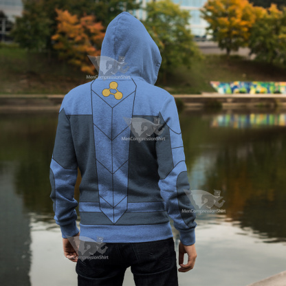 Stretch Armstrong Jake Blue Cosplay Zip Up Hoodie
