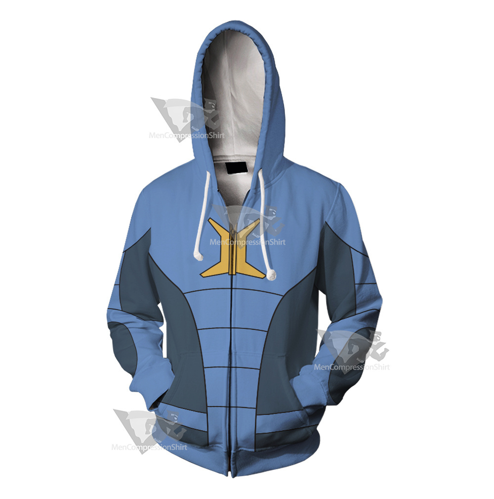 Stretch Armstrong Jake Blue Cosplay Zip Up Hoodie