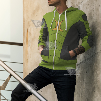 Stretch Armstrong Nathan Park Green Cosplay Zip Up Hoodie