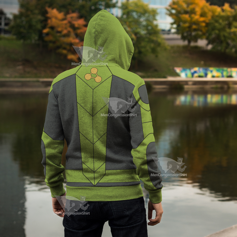 Stretch Armstrong Nathan Park Green Cosplay Zip Up Hoodie