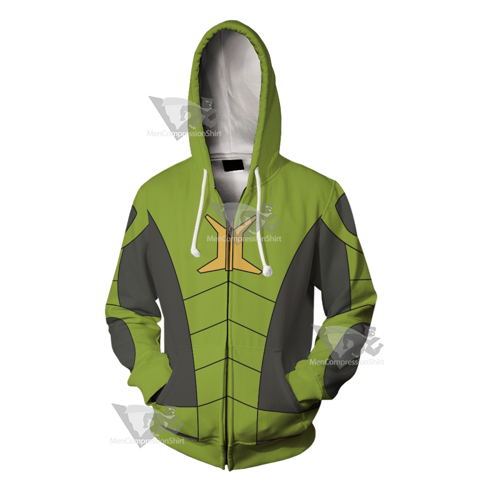 Stretch Armstrong Nathan Park Green Cosplay Zip Up Hoodie