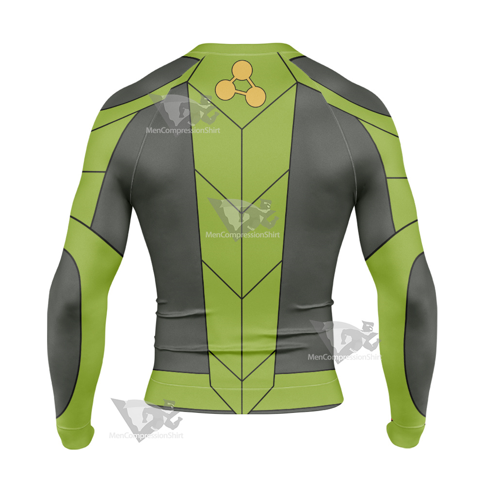 Stretch Armstrong Nathan Park Green Long Sleeve Compression Shirt