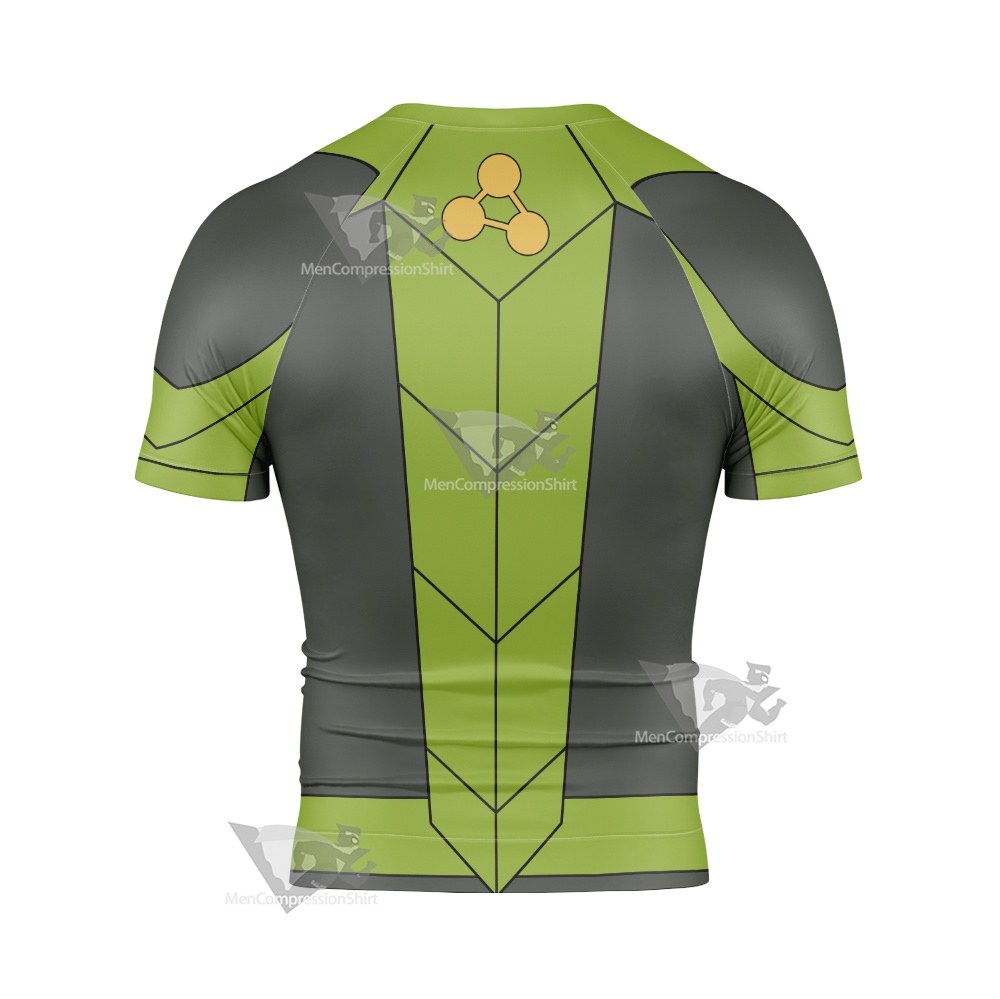 Stretch Armstrong Nathan Park Green Short Sleeve Compression Shirt