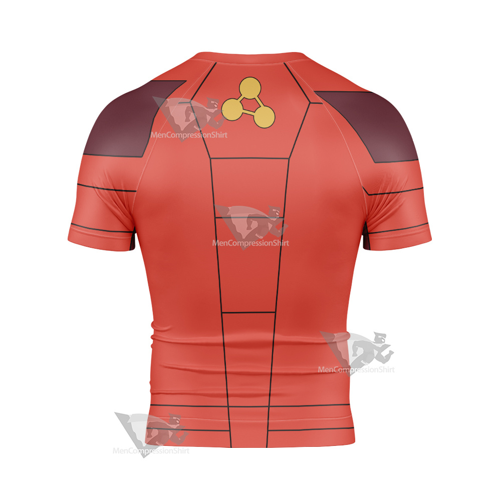 Stretch Armstrong Ricardo Perez Red Short Sleeve Compression Shirt
