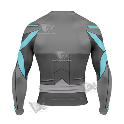 Stretch Armstrong Riya Dashti Grey Long Sleeve Compression Shirt