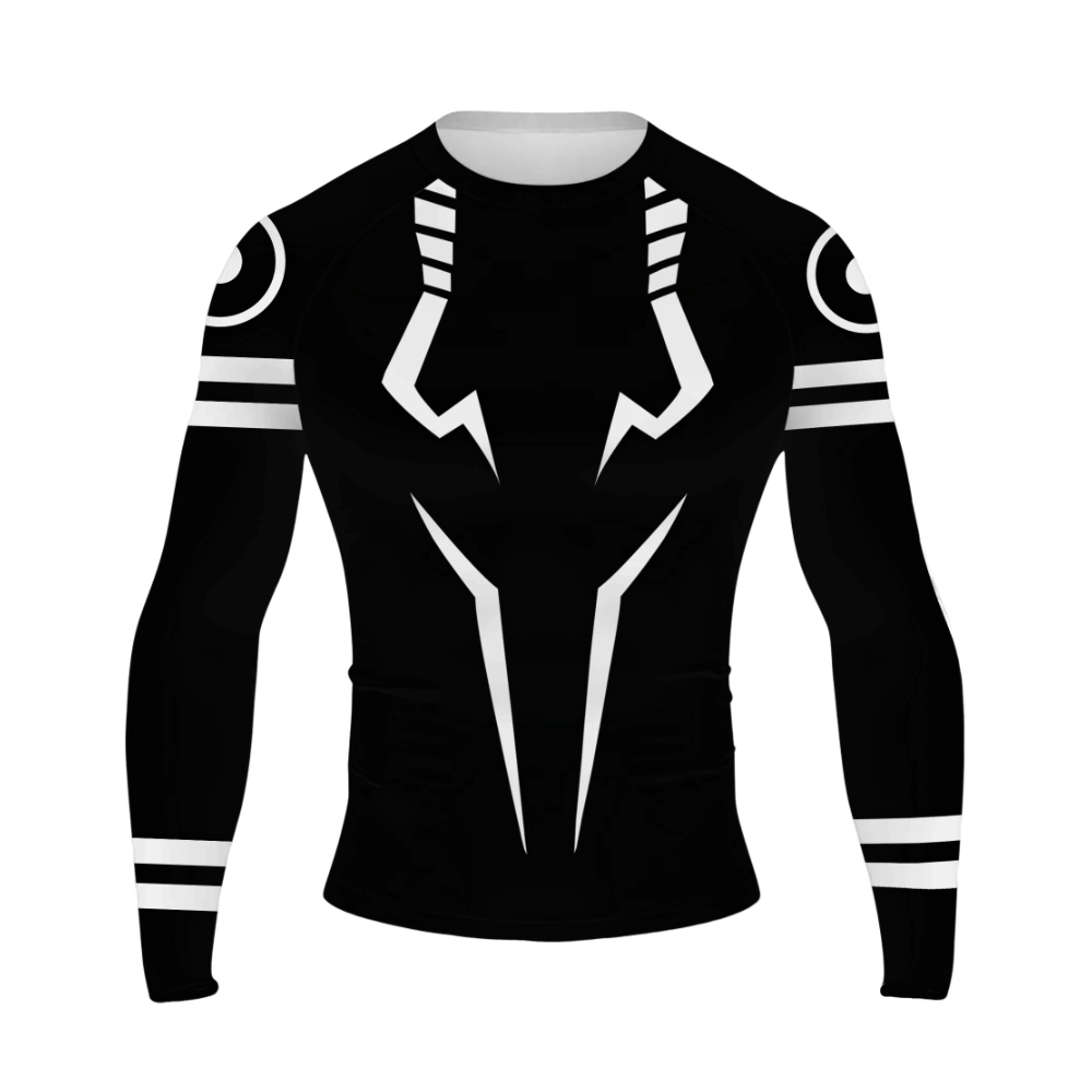 Sukuna Anime Compression Shirts Black Long Sleeve