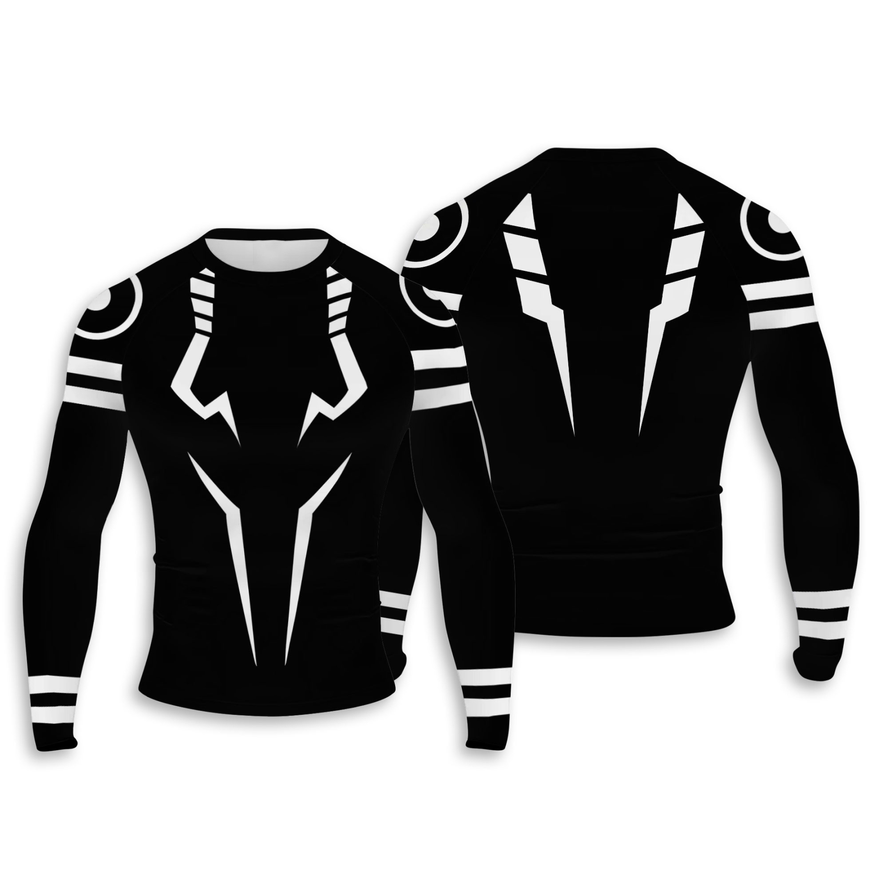 Sukuna Anime Compression Shirts Black Long Sleeve