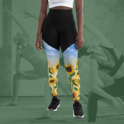 Sunflower Fields Women Compression Legging