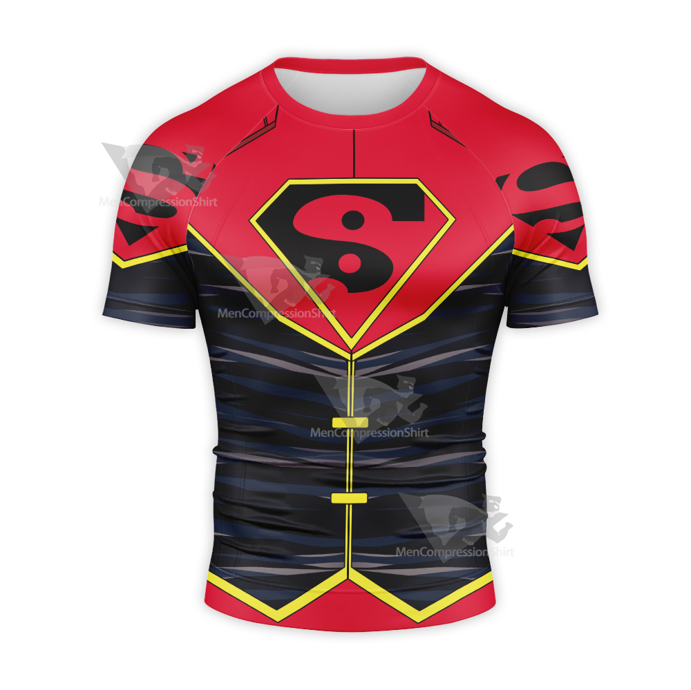 Super Man Kong Kenan New Suit Short Sleeve Compression Shirt