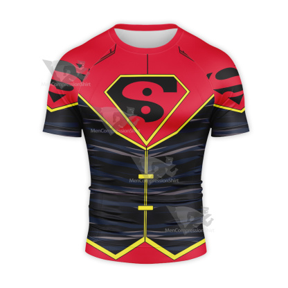 Super Man Kong Kenan New Suit Short Sleeve Compression Shirt