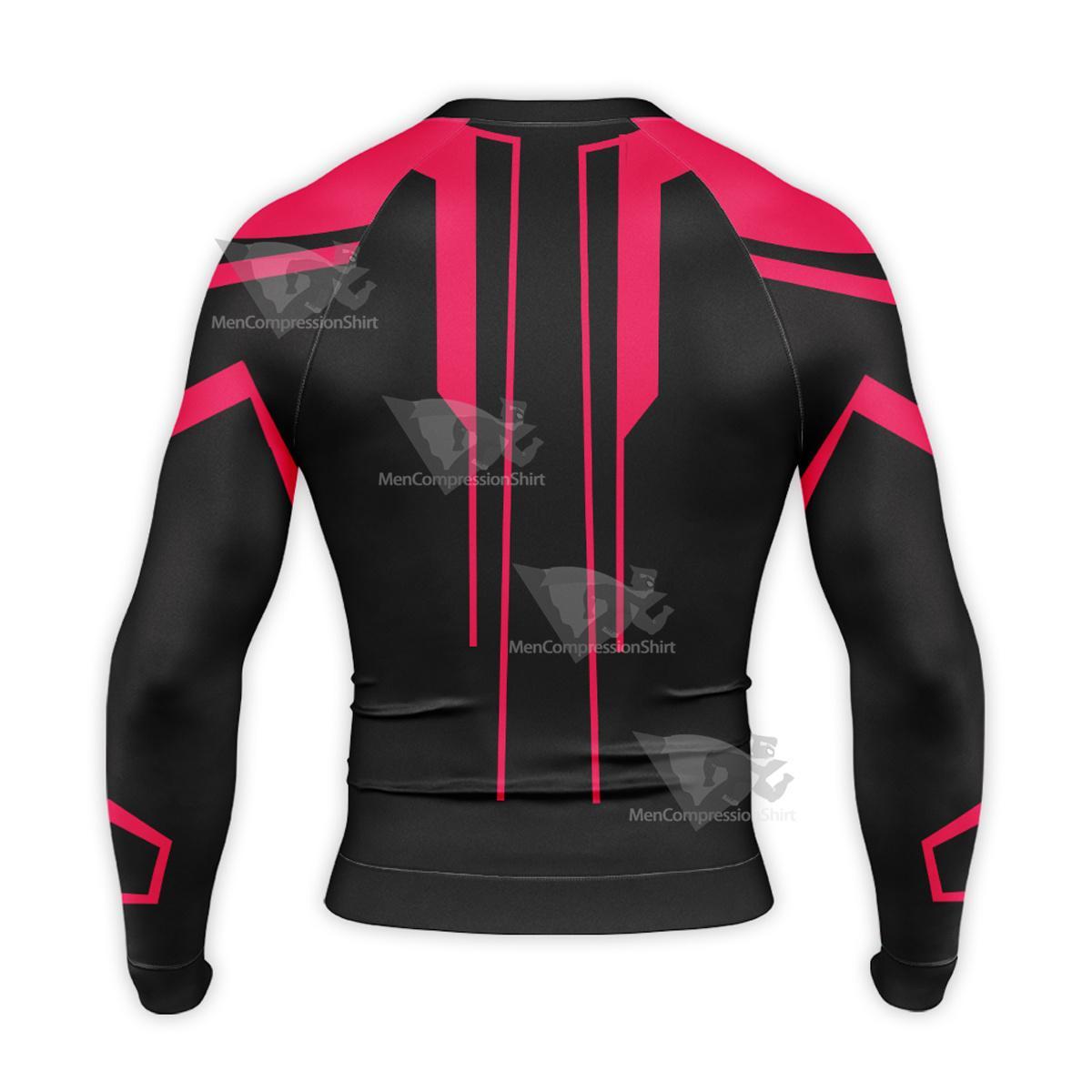 Dc Superboy Black Long Sleeve Compression Shirt