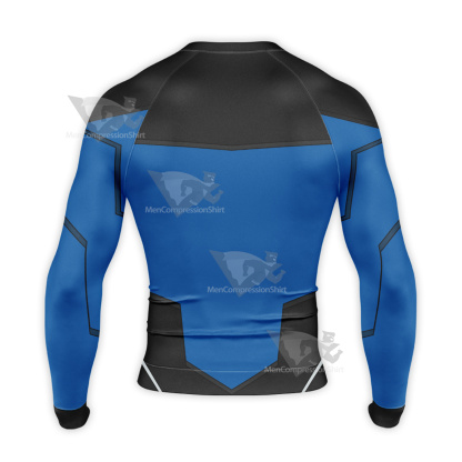 Superboy Conner Kent Battle Suit Long Sleeve Compression Shirt