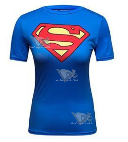 Supergirl Classic Compression Short Sleeve Rash Guard