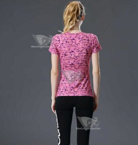 Supergirl Pink Onyx Compression Short Sleeve Rash Guard