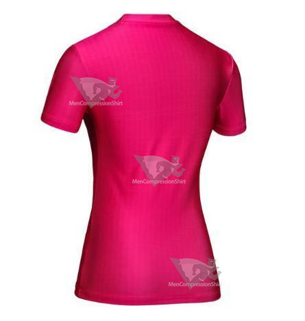 Supergirl Pinkgradient Compression Short Sleeve Rash Guard