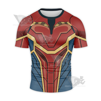 Superhero Alphatron Red Short Sleeve Compression Shirt