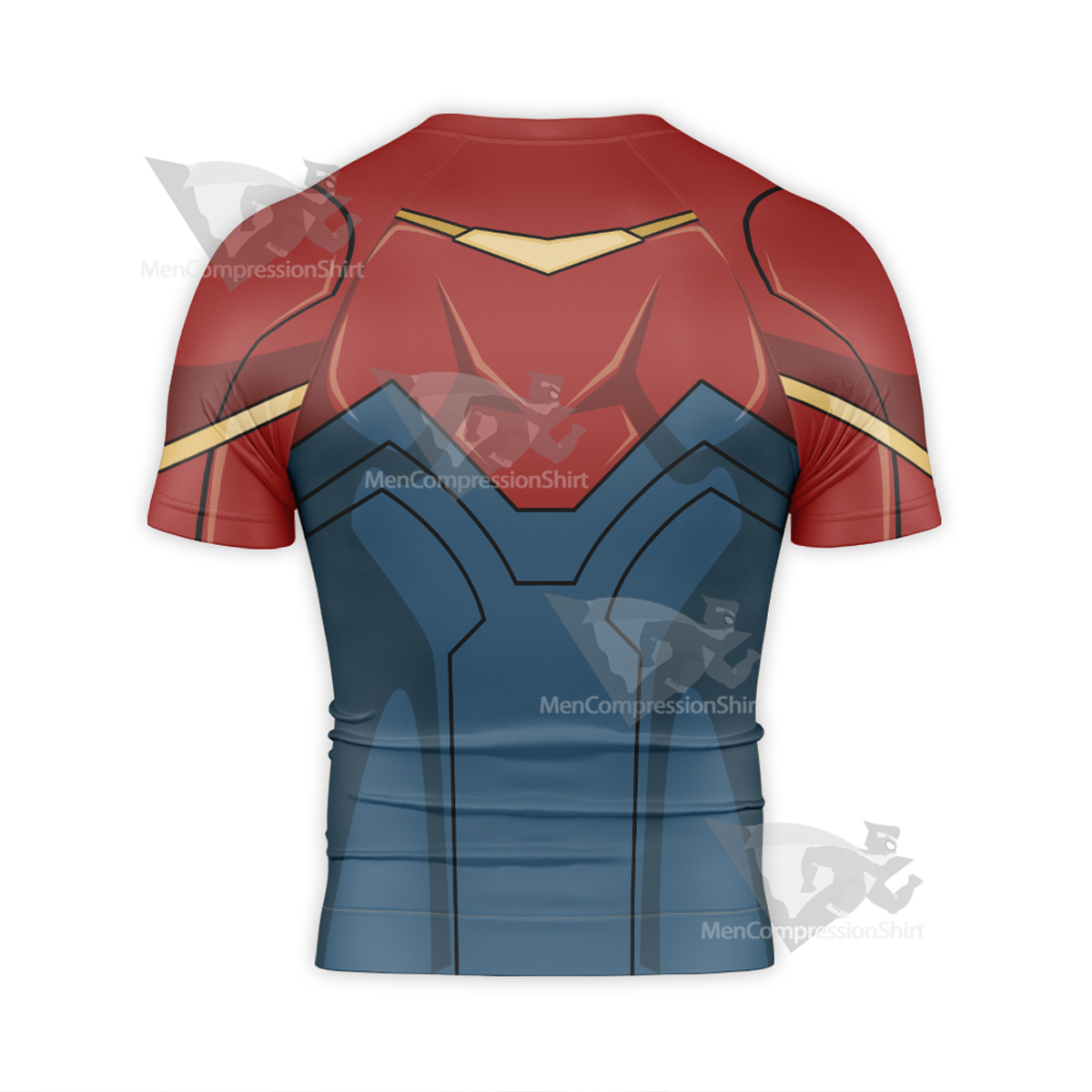Superhero Alphatron Red Short Sleeve Compression Shirt