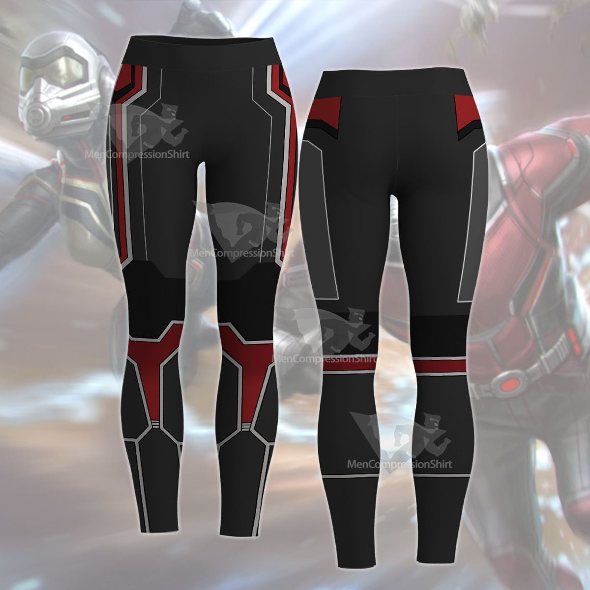 Superhero Ant Man Black Mens Women Compression Legging