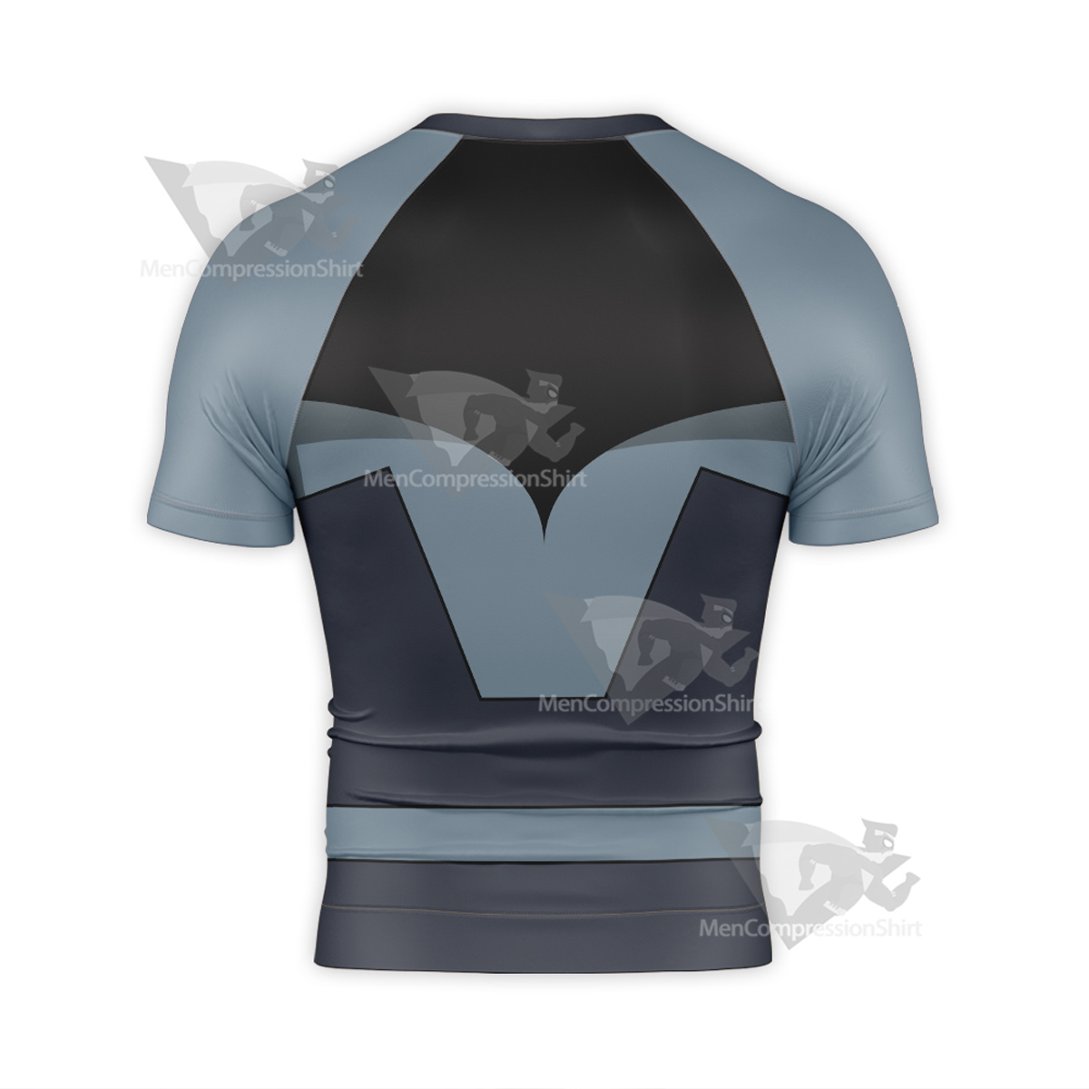 Superhero Batman Black Uniform Short Sleeve Compression Shirt