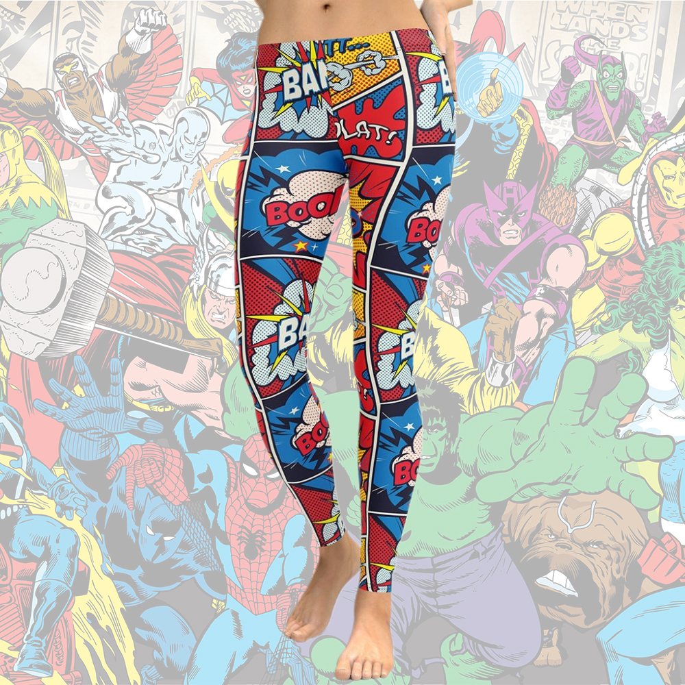 Superhero Comics lady Compression Legging MensCompressionShirt