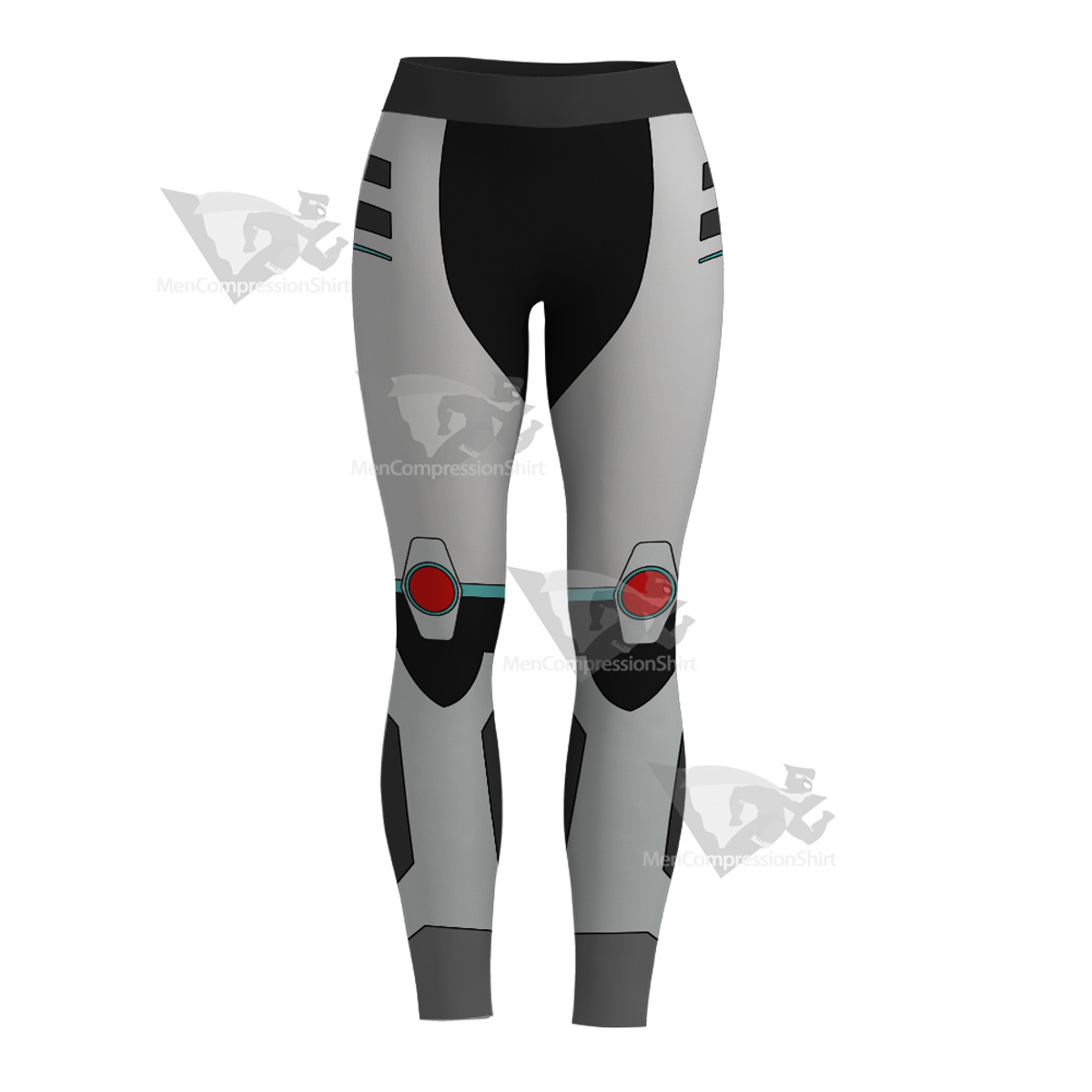 Superhero Cyborg White Women Compression Legging