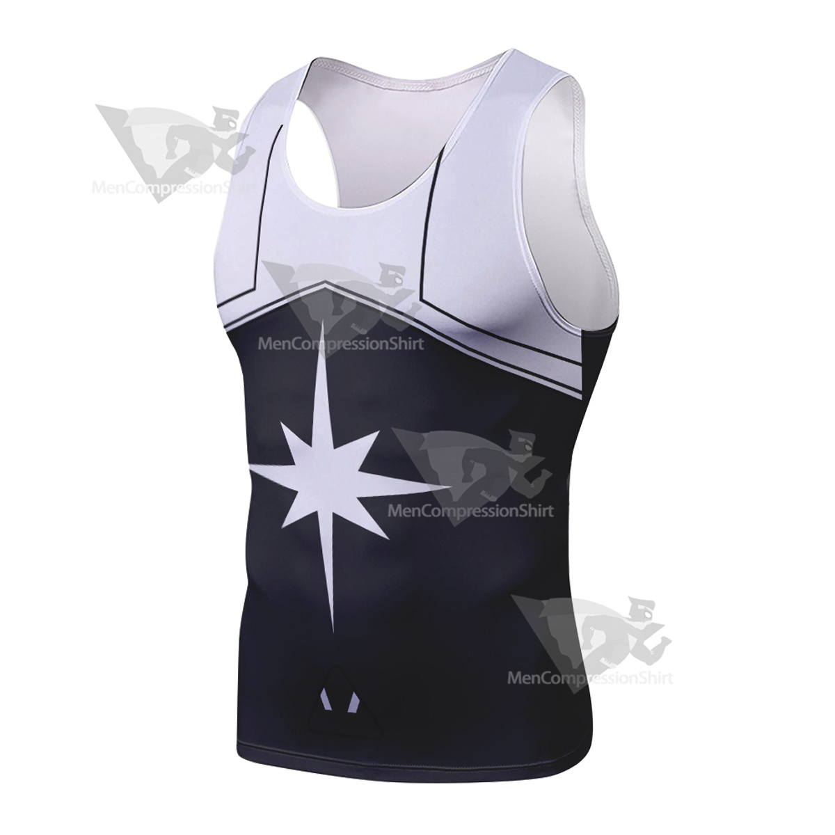 Superhero Doctor Light White Sleeveless Compression Shirt