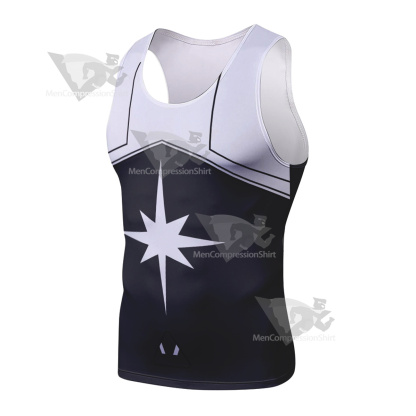 Superhero Doctor Light White Sleeveless Compression Shirt