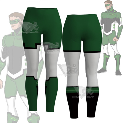 Superhero Green Lantern Green Women Compression Legging