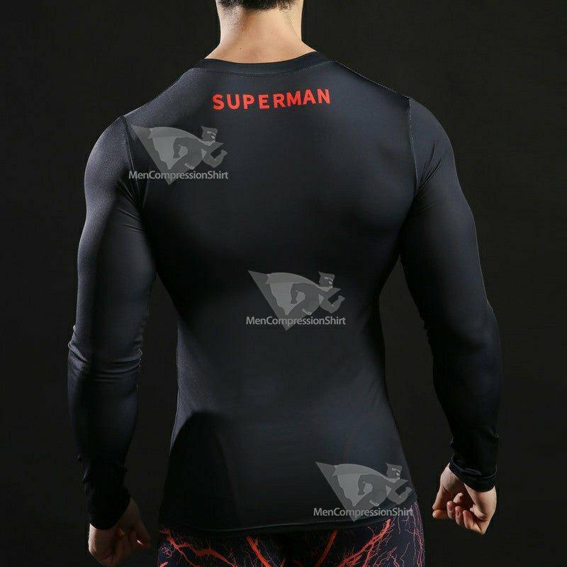 Superhero Kent Long Sleeve Compression Shirt For Men