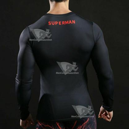 Superhero Kent Long Sleeve Compression Shirt For Men