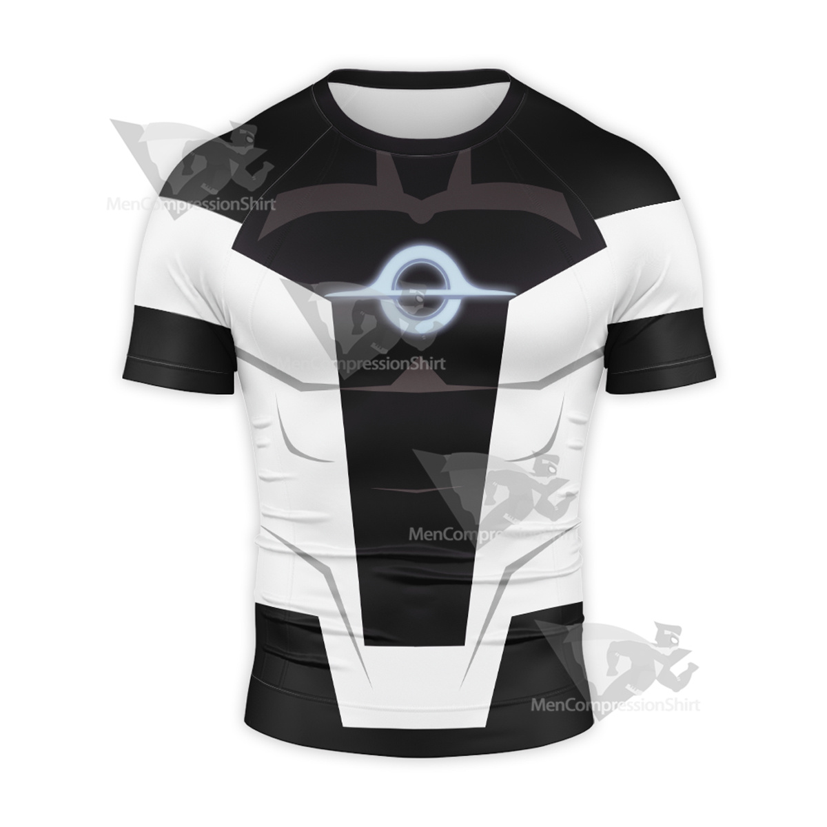 Superhero Radiant Black Short Sleeve Compression Shirt