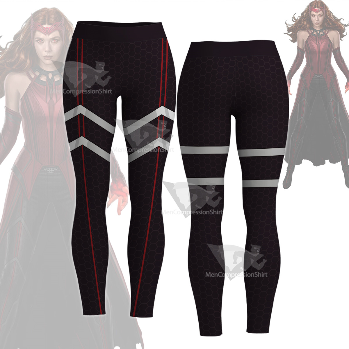 Superhero Wanda Black Women Compression Legging