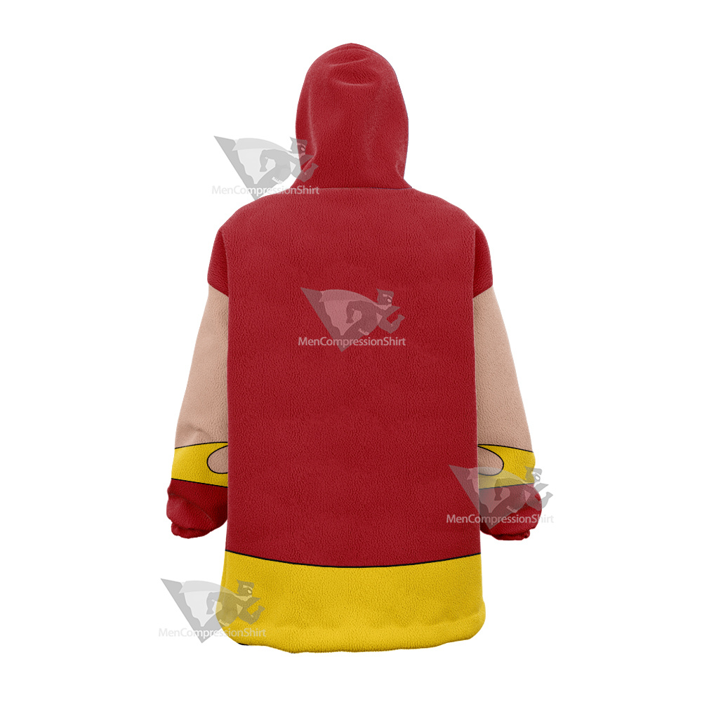 Superheroes Sun Boy Back Red Cosplay Oversized Blanket Hoodie