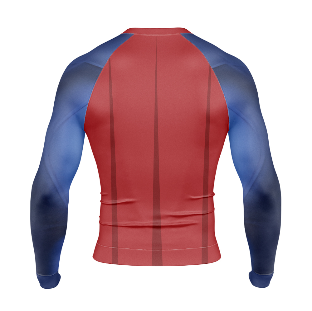 Superman Clark Lois Blue Long Sleeve Compression Shirt