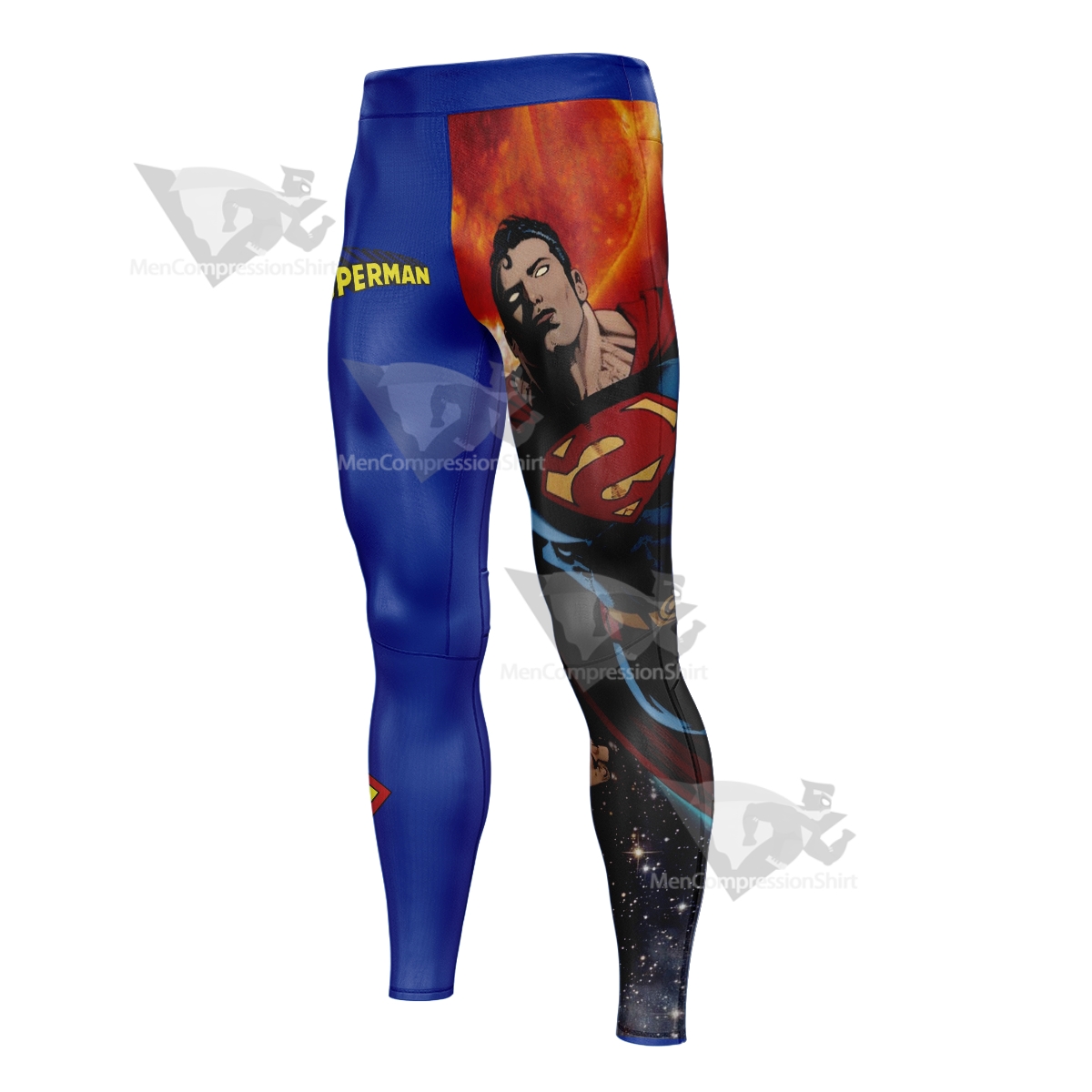 Superman Classic Blue Men Compression Legging-MensCompressionShirt