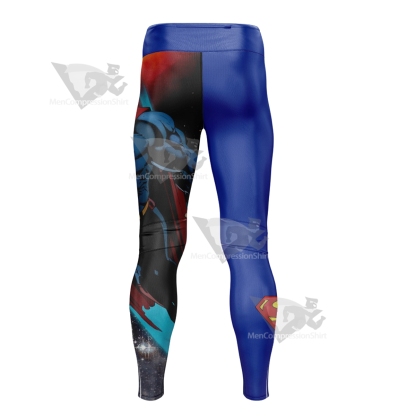 Superman Classic Blue Men Compression Legging-MensCompressionShirt