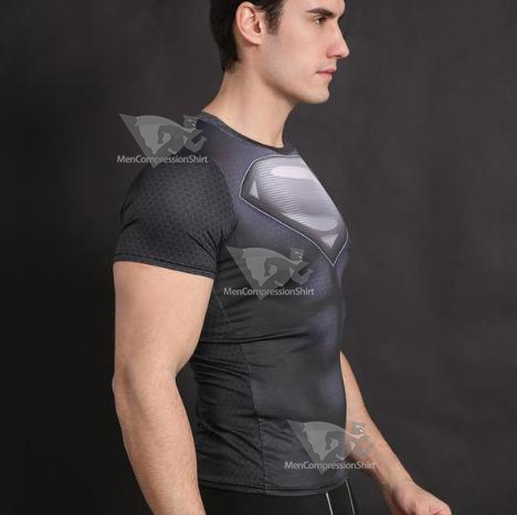 Superman Flash Point Compression Short Sleeve Rashguard