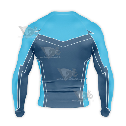 Superman Jon Kent Tight Battle Suit Long Sleeve Compression Shirt