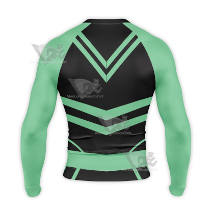 Superman Omen New Suit Black Tight Lining Long Sleeve Compression Shirt