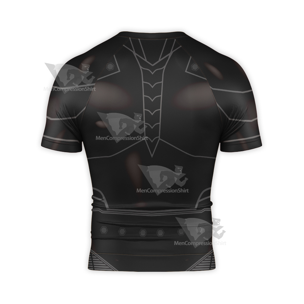 Superman The Dark Side Armor Short Sleeve Compression Shirt
