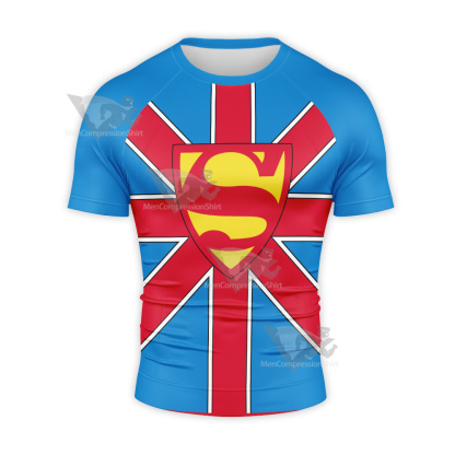 Superman True Brit Short Sleeve Compression Shirt