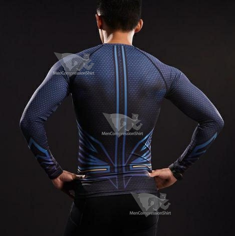 Superman Young Justice Long Sleeve Compression Rashguard