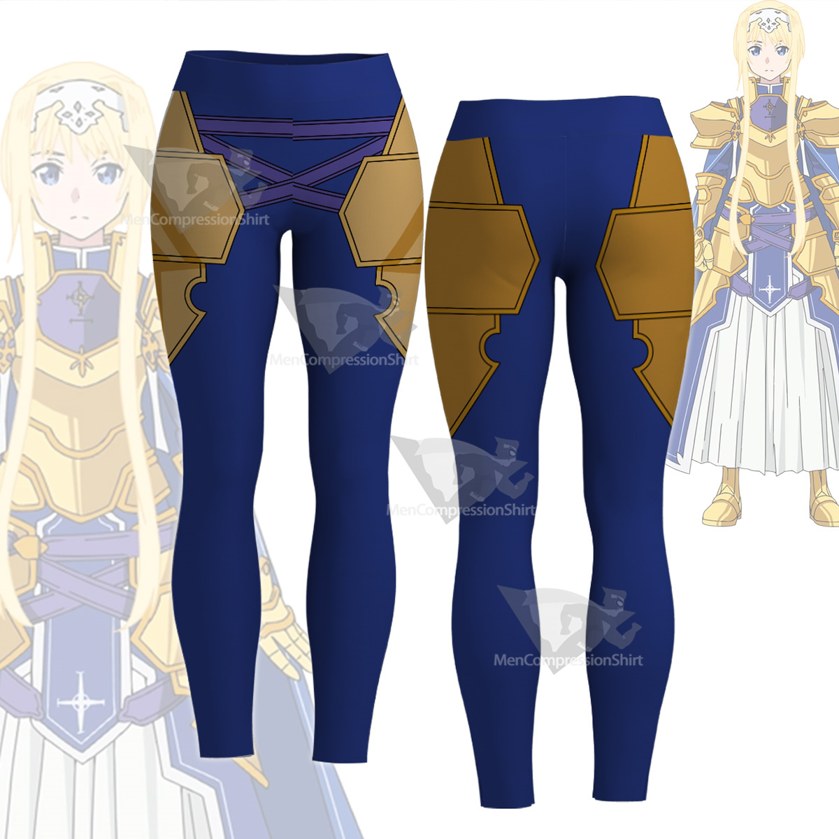 Sword Art Online Alice Zuberg Blue Women Compression Legging