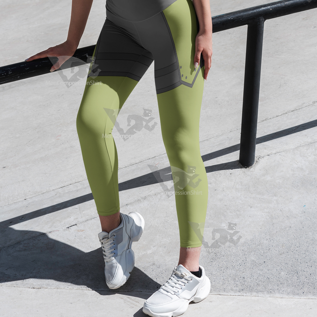 Sword Art Online Asada Shino Green Women Compression Legging