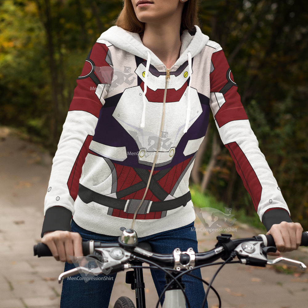 Sword Art Online Ggo Asuna Cosplay Zip Up Hoodie