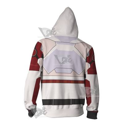 Sword Art Online Ggo Asuna Cosplay Zip Up Hoodie