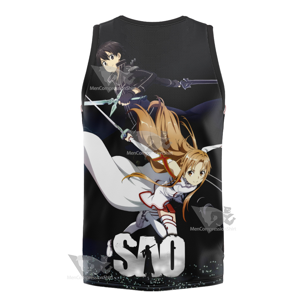 Sword Art Online Kirito And Ggo Asuna Basketball Jersey
