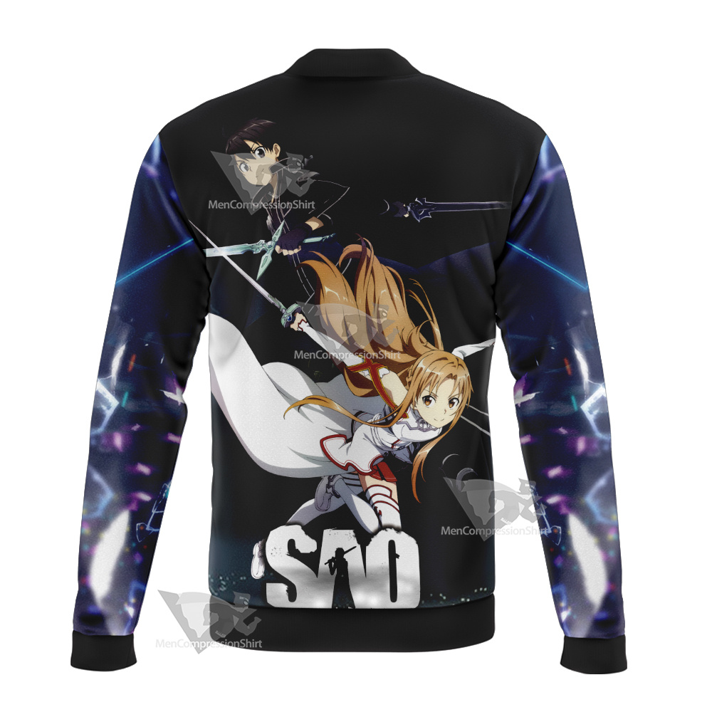 Sword Art Online Kirito And Ggo Asuna Bomber Jacket