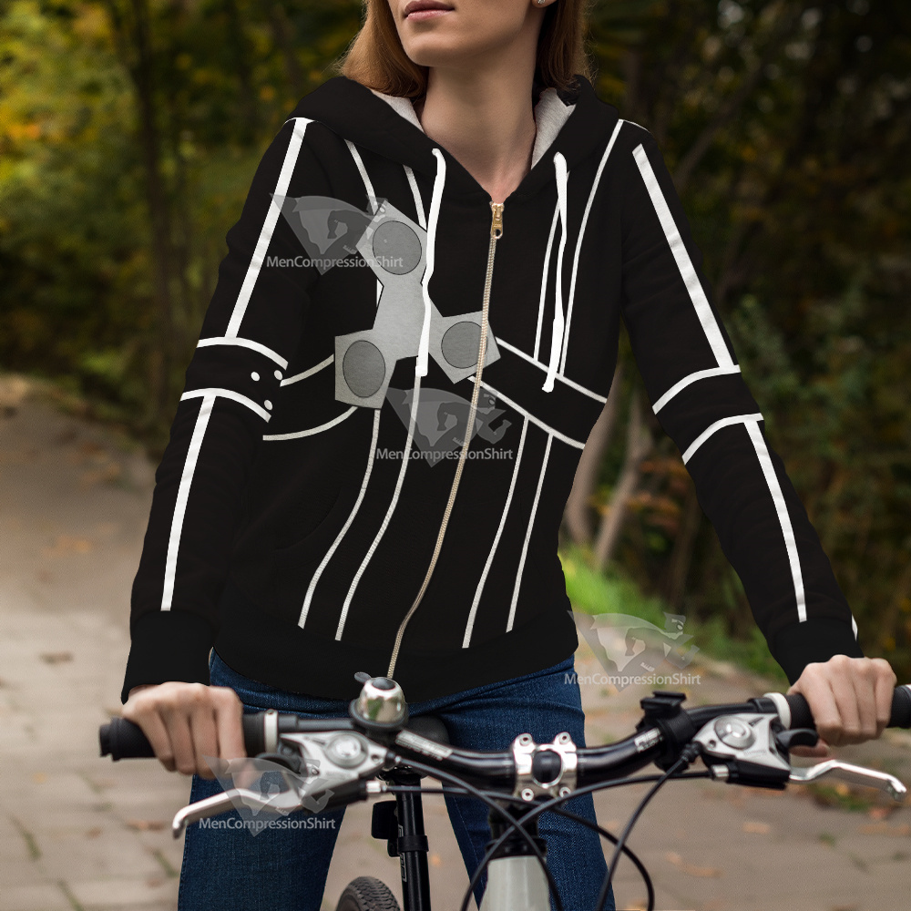 Sword Art Online Kirito Cosplay Zip Up Hoodie
