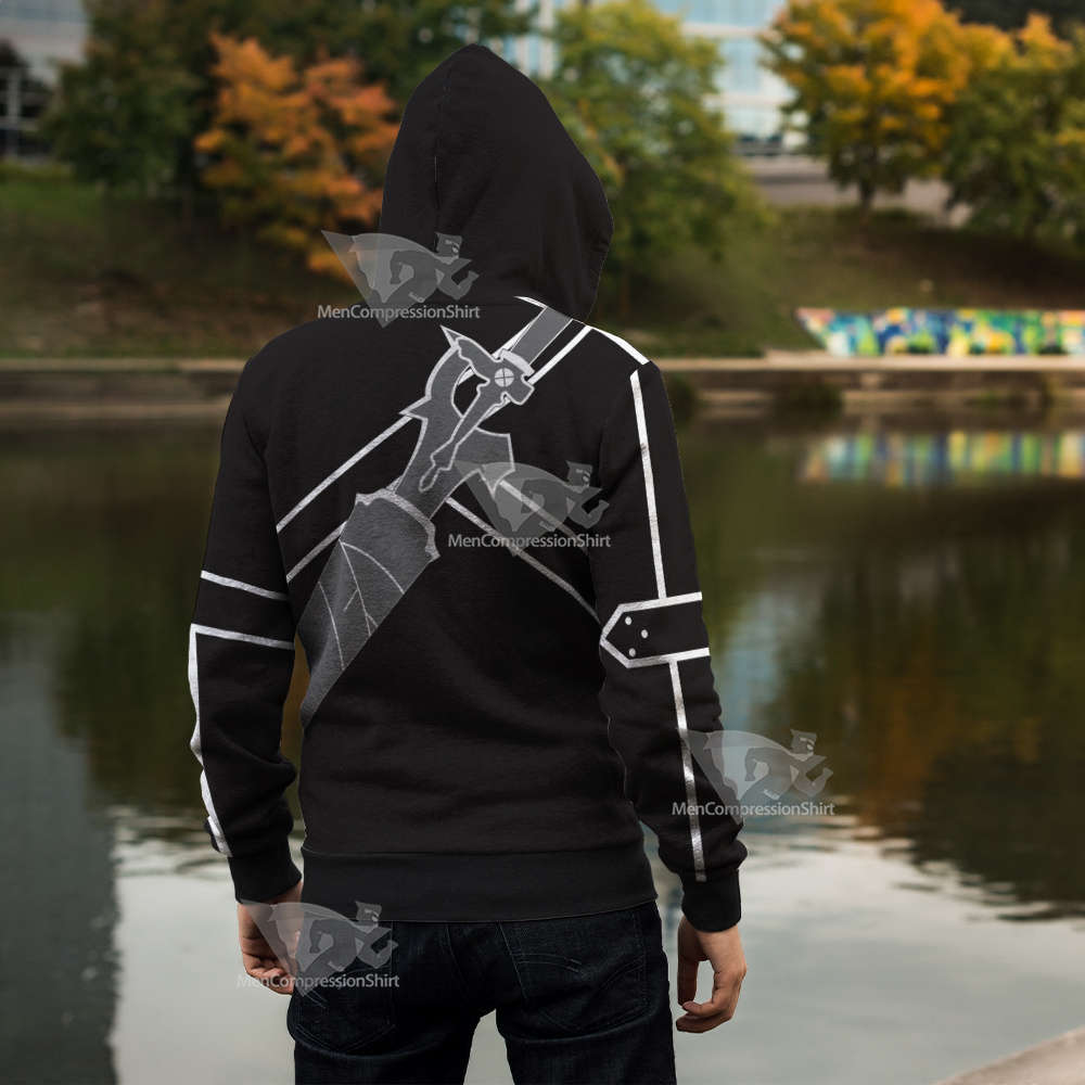 Sword Art Online Kirito Cosplay Zip Up Hoodie
